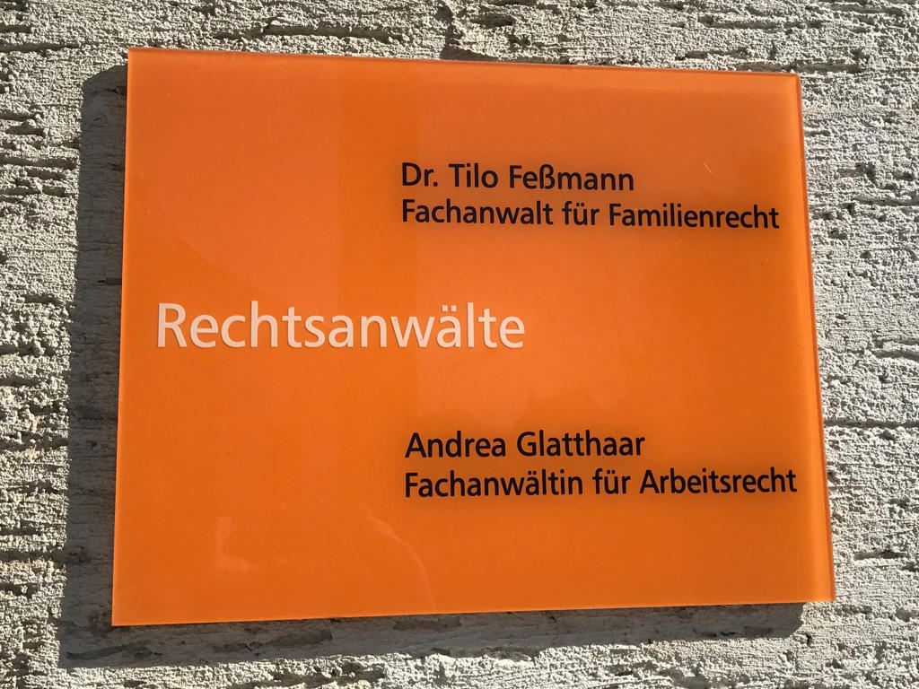 Namensschild Rechtsanwälte